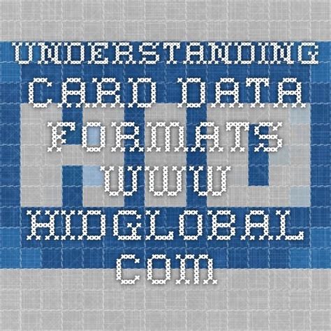 Understanding Card Data Formats 